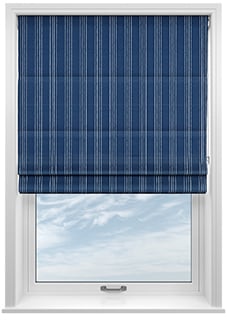 Portofino Stripe, Tide Blue - Roman Blind